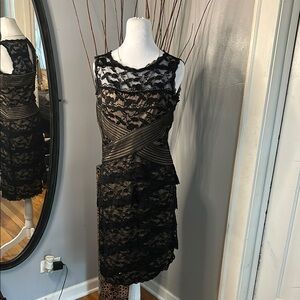 Blu Sage Black Asymmetrical Dress with Modern Elegance